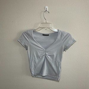 Brandy Melville purple synched front tee